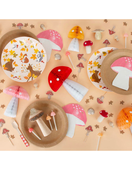 8 assiettes animaux de la foret - my little day