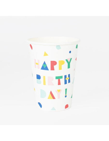 8 gobelets happy birthday - my little day