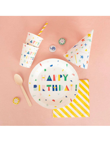 8 gobelets happy birthday - my little day