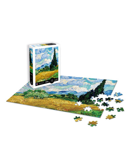 Puzzle 1000 p champ de blé avec cyprès - vincent van gogh