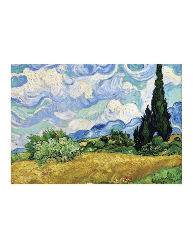 Puzzle 1000 p champ de blé avec cyprès - vincent van gogh