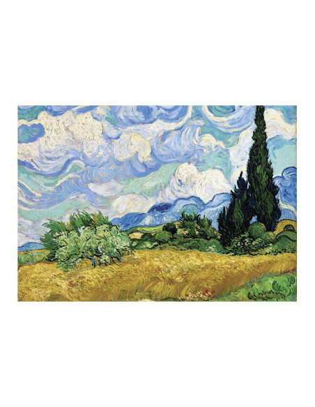 Puzzle 1000 p champ de blé avec cyprès - vincent van gogh
