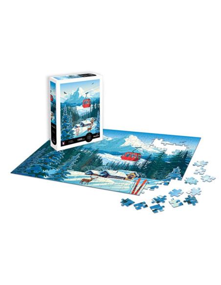 Puzzle 1000 p paysage enneigé