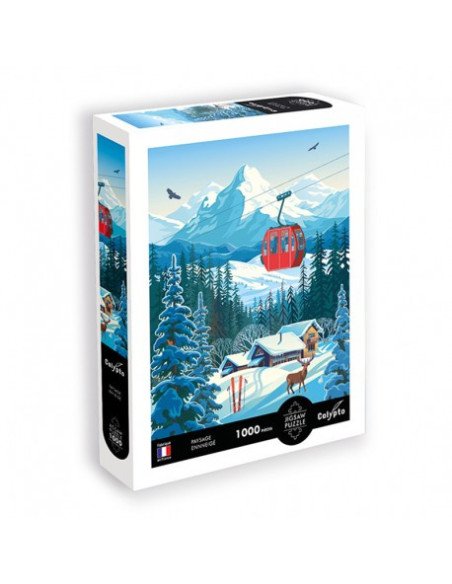 Puzzle 1000 p paysage enneigé