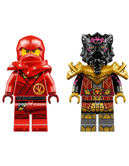 Le combat en voiture et en moto de kai et ras - lego® ninjago® - 71789