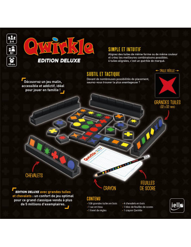 Qwirkle Deluxe - Edition Premium du Jeu de Stratégie