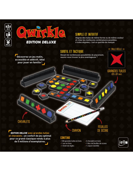 Qwirkle Deluxe - Edition Premium du Jeu de Stratégie