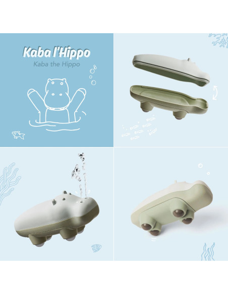 Kaba l’hippopotame - jouet de bain - oppi
