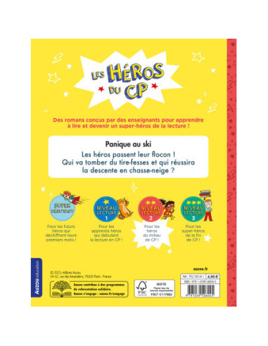 Les héros du cp - niveau 2 - panique au ski