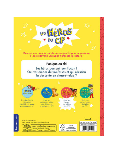 Les héros du cp - niveau 2 - panique au ski