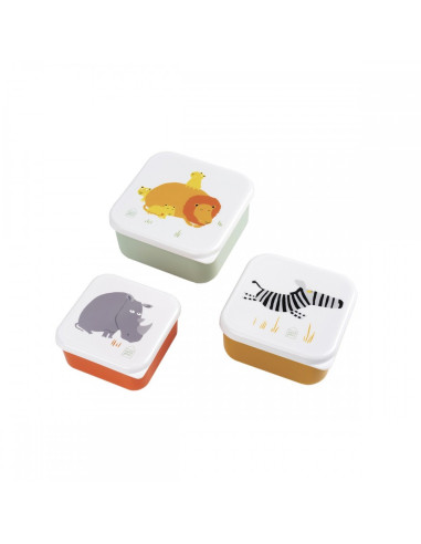 Set de 3 lunch box la savane