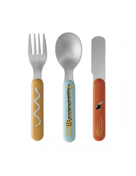 Set de 3 couverts la savane
