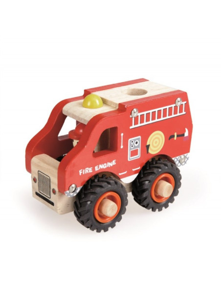 Camion de pompiers en bois