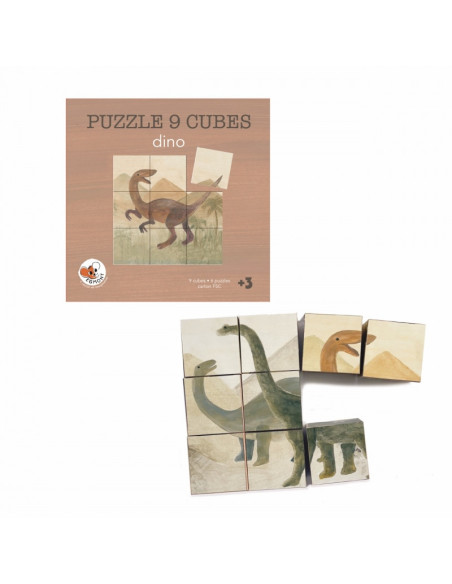 Puzzle cube dino