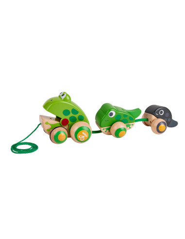 Famille de grenouilles a tirer - hape