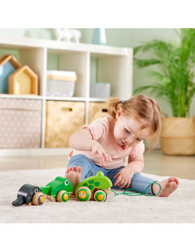 Famille de grenouilles a tirer - hape