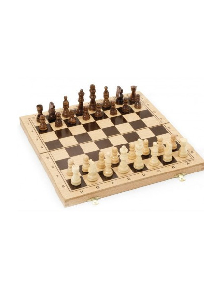 Jeux d'echecs coffret pliant en bois - jeujura