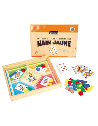 Jeu du nain jaune - coffret en bois - jeujura