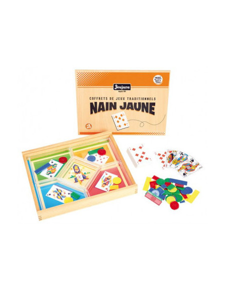 Jeu du nain jaune - coffret en bois - jeujura