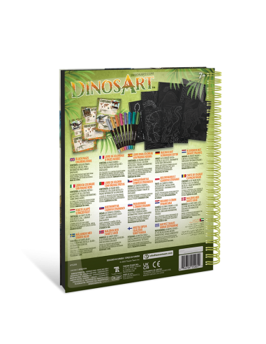 Dinosart - carnet de coloriages a pages noires