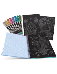 Nebulous stars - carnet de coloriages a pages noires 2