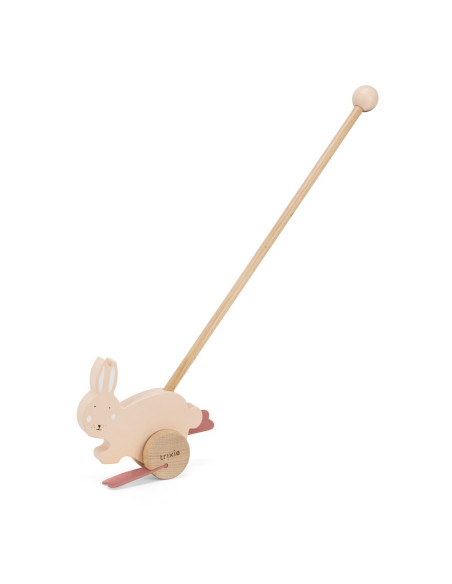 Jouet a pousser en bois - mrs rabbit - trixie