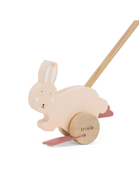 Jouet a pousser en bois - mrs rabbit - trixie