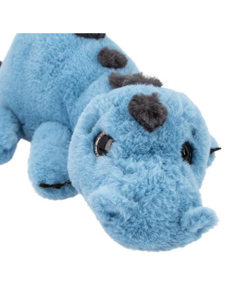 Peluche Dinosaure Bleu 25 Cm - Jouet Doux Et Moelleux, Cadeau Pour Enfants, Compagnon De Jeu Et Décoration