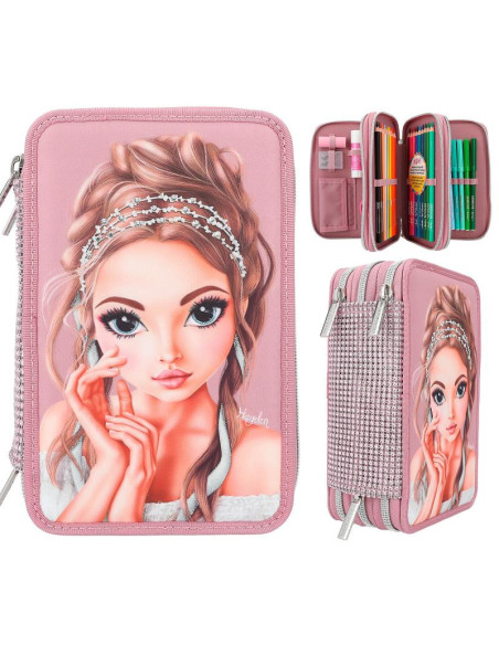Topmodel trousse 3 compartiments glitter queen