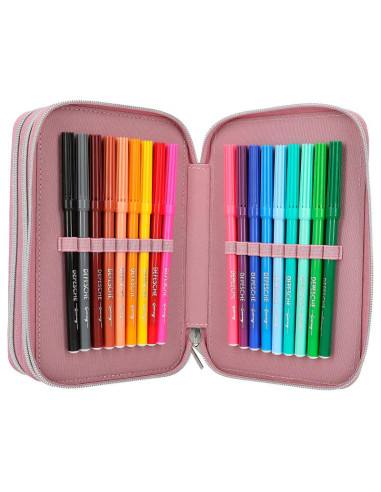 Topmodel trousse à crayons triple avec paillettes glitter queen