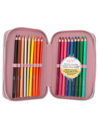Topmodel trousse à crayons triple avec paillettes glitter queen