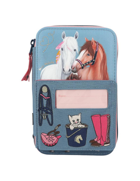Miss melody trousse à crayons 3 compartiments my little farm