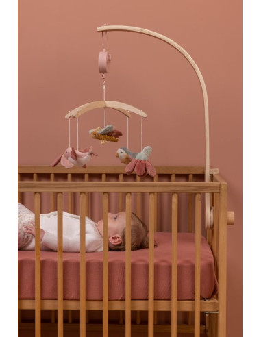 Mobile musical en bois flowers & butterflies - Little dutch