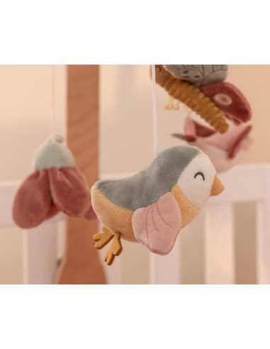 Mobile musical en bois flowers & butterflies - Little dutch