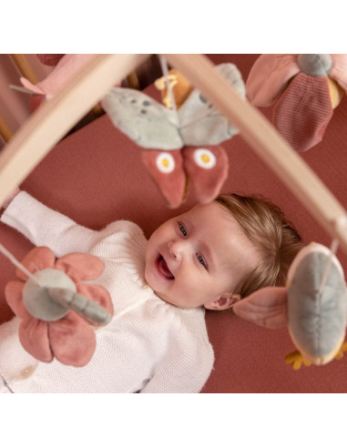 Mobile musical en bois flowers & butterflies - Little dutch