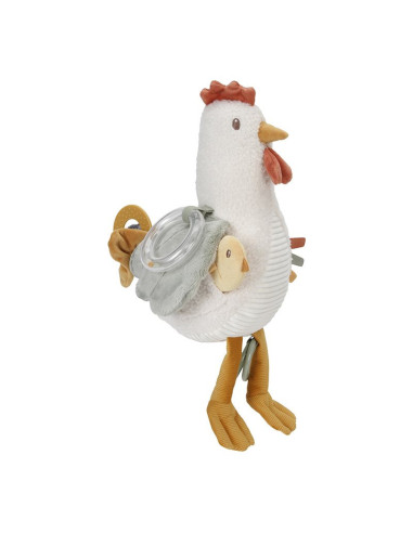 Poule d'activités Little Farm 25cm : éveil sensoriel ludique
