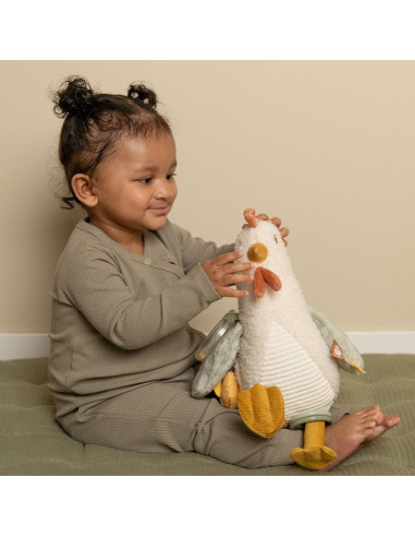 Poule d'activités Little Farm 25cm : éveil sensoriel ludique