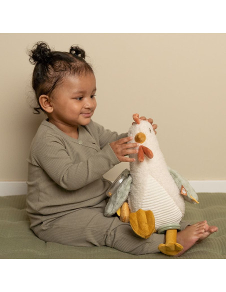 Poule d'activités Little Farm 25cm : éveil sensoriel ludique