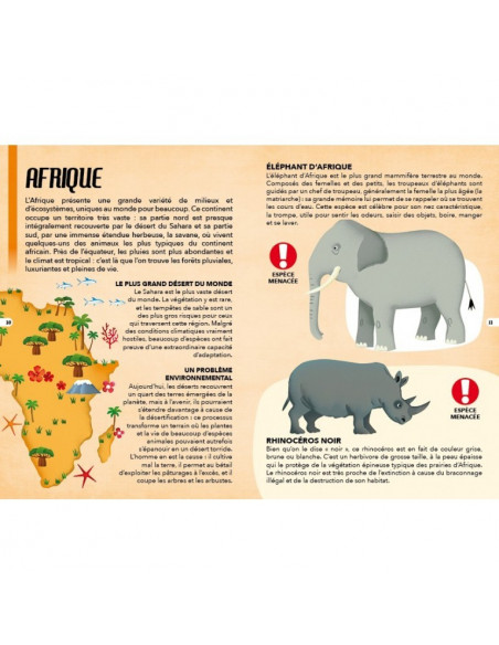 Voyage,découvre, explore les animaux espèces menacées