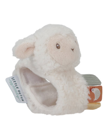 Hochet de poignet mouton - little farm - little dutch