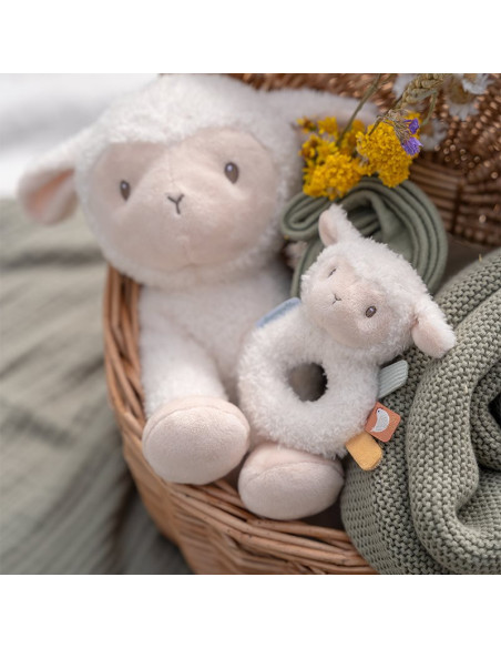 Hochet anneau souple mouton Little Farm : éveil sensoriel