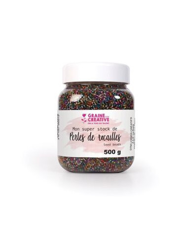 Pot de 500g de perles de rocailles - graine creative