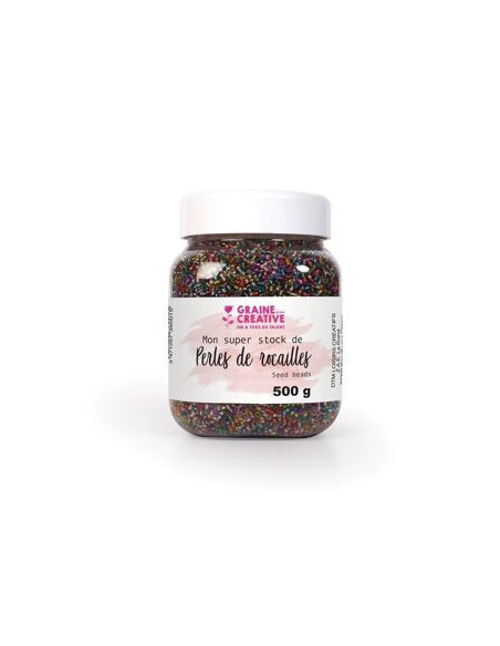Pot de 500g de perles de rocailles - graine creative