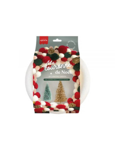 Kit couronne de noël - rouge vert - la petite epicerie 2