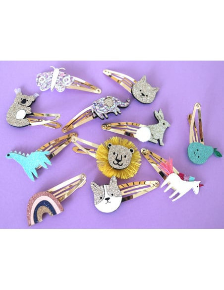 Barrettes cheveux - lapins - la petite epicerie
