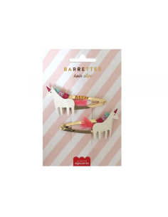 Barrettes cheveux - licornes - la petite epicerie