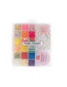 Boîte de 16 couleurs de perles heishi 6 mm - pop - la petite epicerie