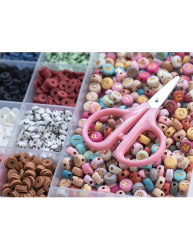 Boîte de 16 couleurs de perles heishi 6 mm - nature - la petite epicerie