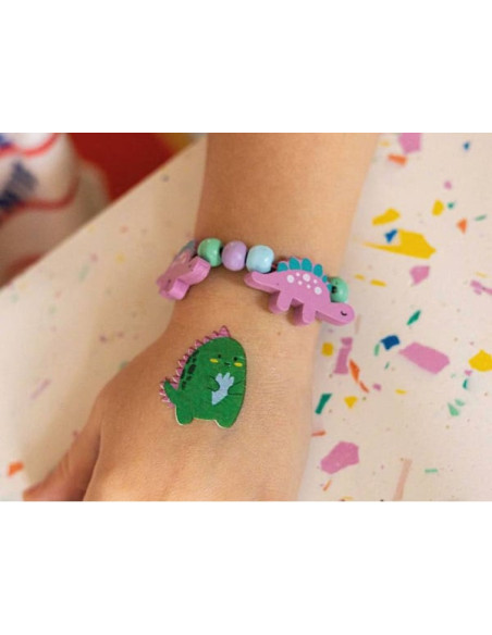 Mon kit bijou enfant - bracelet dinosaures - la petite epicerie