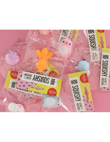 Mini squishy tête de chat rose - anti-stress - la petite epicerie
